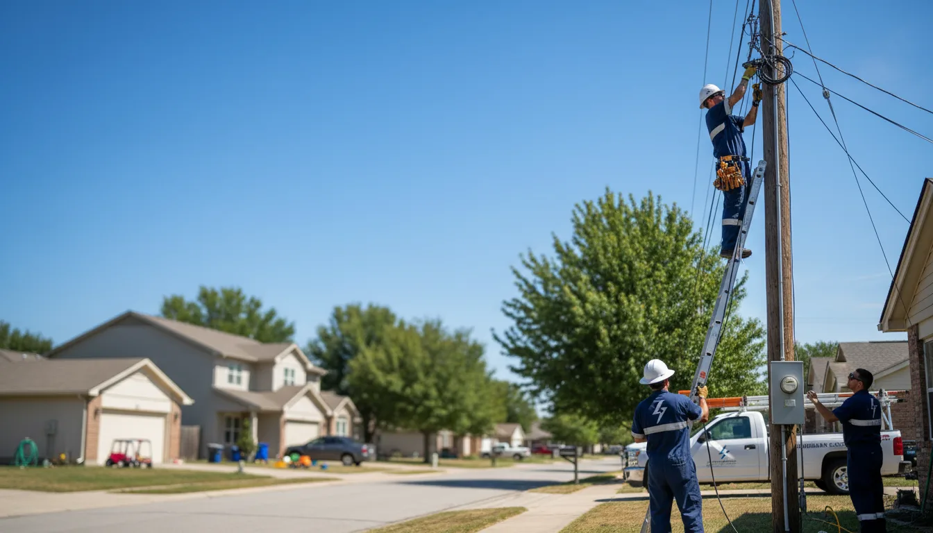 Residential electrician providing installation services in Buffalo, TX
